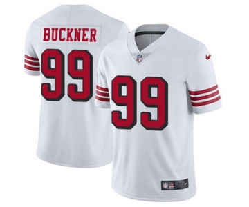 Nike 49ers #99 DeForest Buckner White Rush Men's Stitched NFL Vapor Untouchable Limited Jersey