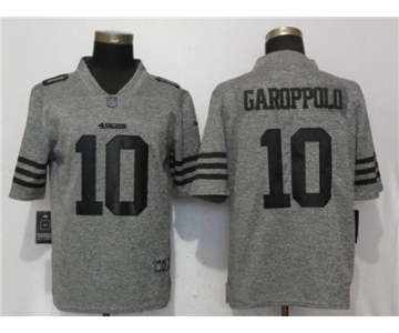 Nike San Francisco 49ers 10 Jimmy Garoppolo Gray Vapor Untouchable Limited Jersey