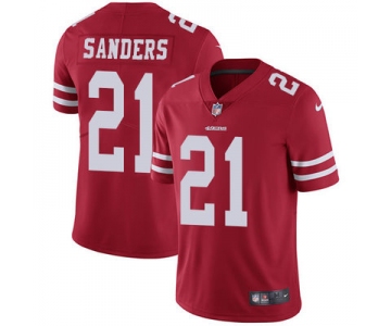 Nike San Francisco 49ers #21 Deion Sanders Red Team Color Men's Stitched NFL Vapor Untouchable Limited Jersey