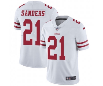 Nike San Francisco 49ers #21 Deion Sanders White Men's Stitched NFL Vapor Untouchable Limited Jersey