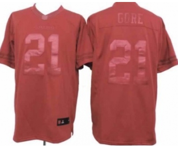 Nike San Francisco 49ers #21 Frank Gore Drenched Limited Red Jersey