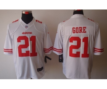 Nike San Francisco 49ers #21 Frank Gore White Limited Jersey