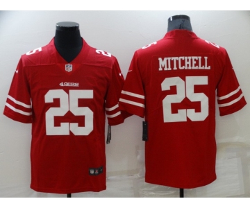 Nike San Francisco 49ers #25 Elijah Mitchell Red Vapor Limited Jersey