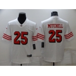 Nike San Francisco 49ers #25 Elijah Mitchell White Color Rush Vapor Limited Jersey