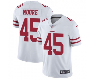 Nike San Francisco 49ers #45 Tarvarius Moore White Men's Stitched NFL Vapor Untouchable Limited Jersey