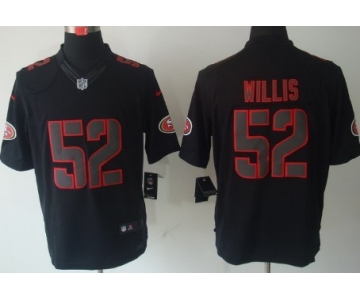 Nike San Francisco 49ers #52 Patrick Willis Black Impact Limited Jersey