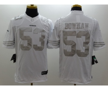 Nike San Francisco 49ers #53 NaVorro Bowman Platinum White Limited Jersey