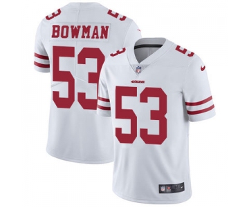 Nike San Francisco 49ers #53 NaVorro Bowman White Men's Stitched NFL Vapor Untouchable Limited Jersey