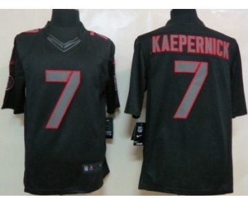 Nike San Francisco 49ers #7 Colin Kaepernick Black Impact Limited Jersey
