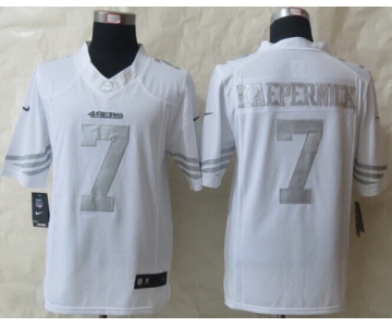 Nike San Francisco 49ers #7 Colin Kaepernick Platinum White Limited Jersey