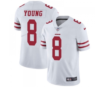 Nike San Francisco 49ers #8 Steve Young White Men's Stitched NFL Vapor Untouchable Limited Jersey