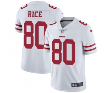 Nike San Francisco 49ers #80 Jerry Rice White Men's Stitched NFL Vapor Untouchable Limited Jersey