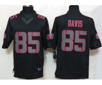 Nike San Francisco 49ers #85 Vernon Davis Black Impact Limited Jersey