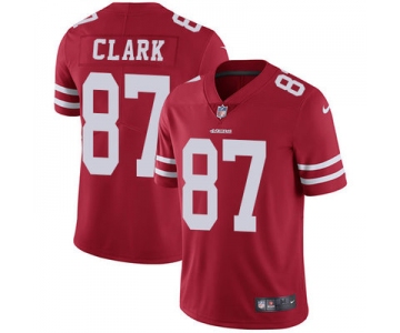 Nike San Francisco 49ers #87 Dwight Clark Red Team Color Men's Stitched NFL Vapor Untouchable Limited Jersey