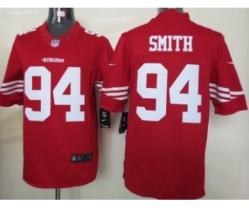 Nike San Francisco 49ers #94 Justin Smith Red Limited Jersey