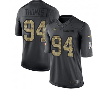 Nike San Francisco 49ers #94 Solomon Thomas Black Men's Stitched NFL Limited 2016 Salute to Service Jersey