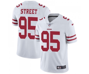 Nike San Francisco 49ers #95 Kentavius Street White Men's Stitched NFL Vapor Untouchable Limited Jersey