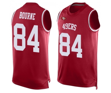 San Francisco 49ers Men's #84 Kendrick Bourne Red Limited Player Name & Number Tank Top Jersey