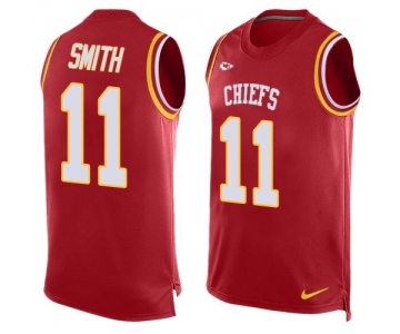 Men's Kansas City Chiefs #11 Alex Smith Red Hot Pressing Player Name & Number Nike NFL Tank Top Jersey