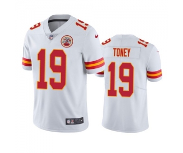 Men's Kansas City Chiefs #19 Kadarius Toney White Vapor Untouchable Limited Stitched Football Jersey