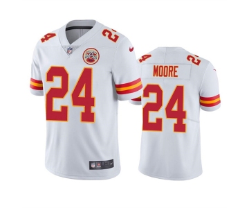 Men's Kansas City Chiefs #24 Skyy Moore White Vapor Untouchable Limited Stitched Football Jersey