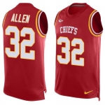 Men's Kansas City Chiefs #32 Marcus Allen Red Hot Pressing Player Name & Number Nike NFL Tank Top Jersey