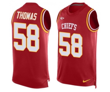 Men's Kansas City Chiefs #58 Derrick Thomas Red Hot Pressing Player Name & Number Nike NFL Tank Top Jersey