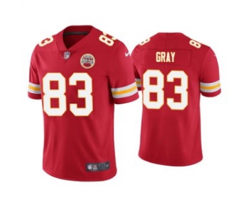 Men's Kansas City Chiefs #83 Noah Gray Red Limited Stitched NFL Jersey