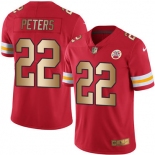Nike Chiefs #22 Marcus Peters Red Men's Stitched NFL Limited Gold Rush Jersey