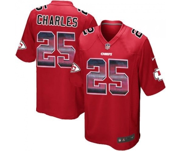 Nike Chiefs #25 Jamaal Charles Red Team Color Men's Stitched NFL Limited Strobe Jersey