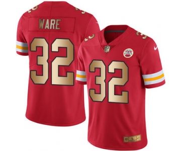 Nike Chiefs #32 Spencer Ware Red Men's Stitched NFL Limited Gold Rush Jersey