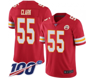 Nike Chiefs #55 Frank Clark Red Team Color Men's Stitched NFL 100th Season Vapor Limited Jersey