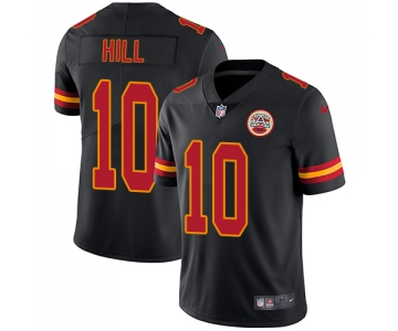 Nike Kansas City Chiefs #10 Tyreek Hill Black Men's Stitched NFL Limited Rush Jersey