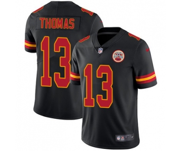 Nike Kansas City Chiefs #13 De'Anthony Thomas Black Men's Stitched NFL Limited Rush Jersey