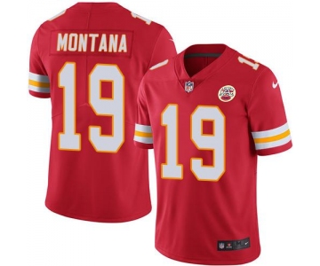 Nike Kansas City Chiefs #19 Joe Montana Red Team Color Men's Stitched NFL Vapor Untouchable Limited Jersey