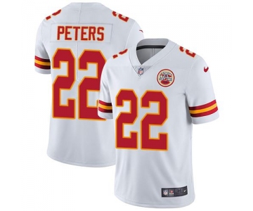 Nike Kansas City Chiefs #22 Marcus Peters White Men's Stitched NFL Vapor Untouchable Limited Jersey