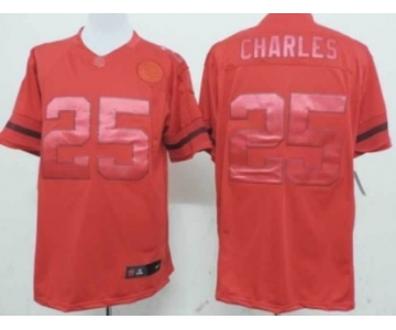 Nike Kansas City Chiefs #25 Jamaal Charles Drenched Limited Red Jersey