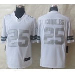 Nike Kansas City Chiefs #25 Jamaal Charles Platinum White Limited Jersey