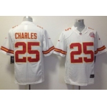 Nike Kansas City Chiefs #25 Jamaal Charles White Limited Jersey