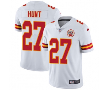 Nike Kansas City Chiefs #27 Kareem Hunt White Men's Stitched NFL Vapor Untouchable Limited Jersey