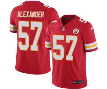 Nike Kansas City Chiefs #57 D.J. Alexander Red Team Color Men's Stitched NFL Vapor Untouchable Limited Jersey