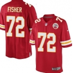 Nike Kansas City Chiefs #72 Eric Fisher Red Limited Jersey