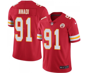 Nike Kansas City Chiefs #91 Derrick Nnadi Red Team Color Men's Stitched NFL Vapor Untouchable Limited Jersey