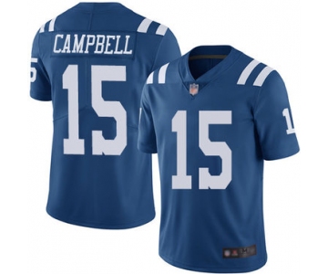 Colts #15 Parris Campbell Royal Blue Men's Stitched Football Limited Rush Jersey