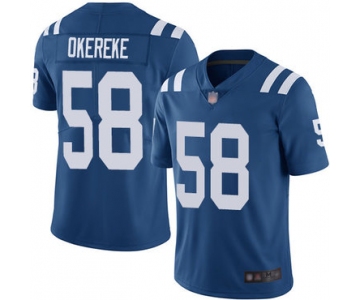 Colts #58 Bobby Okereke Royal Blue Team Color Men's Stitched Football Vapor Untouchable Limited Jersey