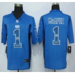 Indianapolis Colts #1 Pat McAfee Royal Blue Strobe 2015 NFL Nike Fashion Jersey