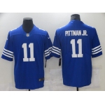 Men Indianapolis Colts 11 Pittman jr Blue Nike Vapor Untouchable Limited 2021 NFL Jersey