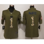 Men's Indianapolis Colts #1 Pat McAfee Green Salute To Service 2015 NFL Nike Limited Jersey