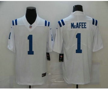 Men's Indianapolis Colts #1 Pat McAfee White 2017 Vapor Untouchable Stitched NFL Nike Limited Jersey