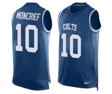 Men's Indianapolis Colts #10 Donte Moncrief Royal Blue Hot Pressing Player Name & Number Nike NFL Tank Top Jersey